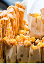 Authentic Mexican Desserts with churros and sweet treats